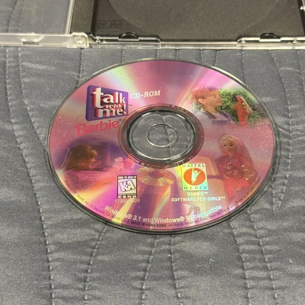 Vintage Barbie Talk With Me Interactive CD-ROM Mattel 17350 Complete Case